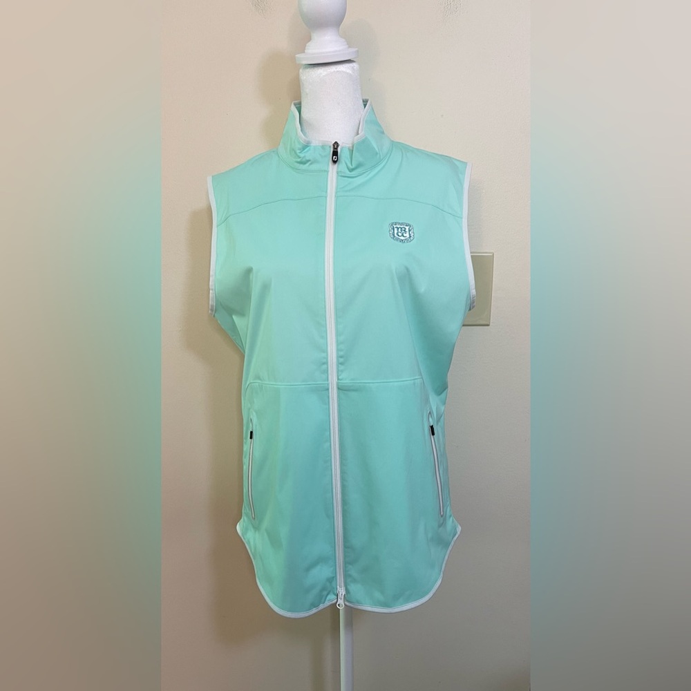 FJ FootJoy Women’s Golf Sleeves Full Zip Windproof Shell Vest Sz M. NWT